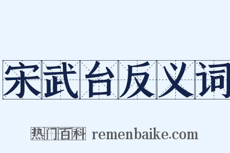 宋武台反义词是什么意思的图片